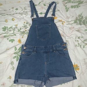 Denim Overall Shorts
